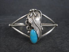 Vintage Native American Turquoise Cuff Bracelet 5.75 Inches