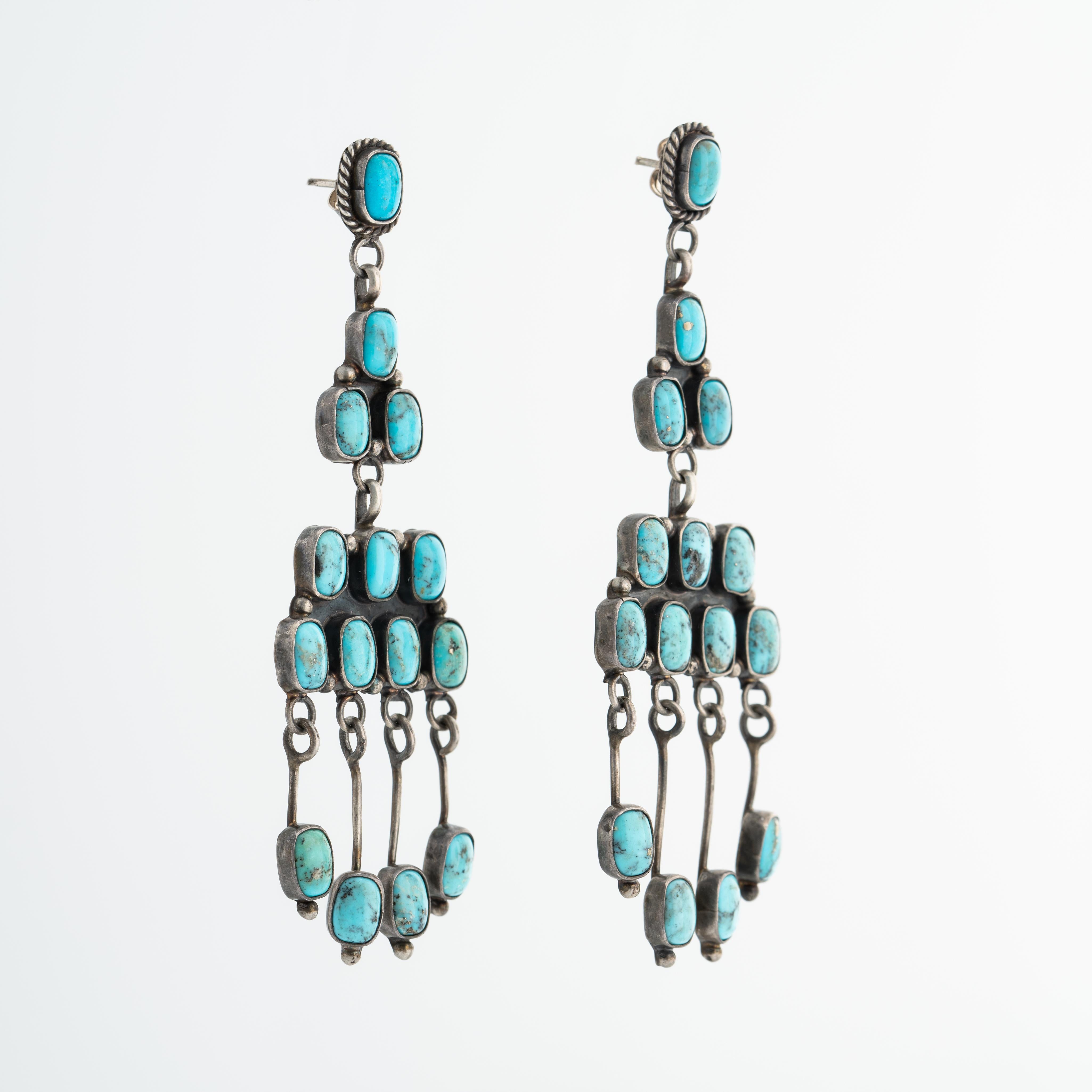 vintage native american turquoise earrings