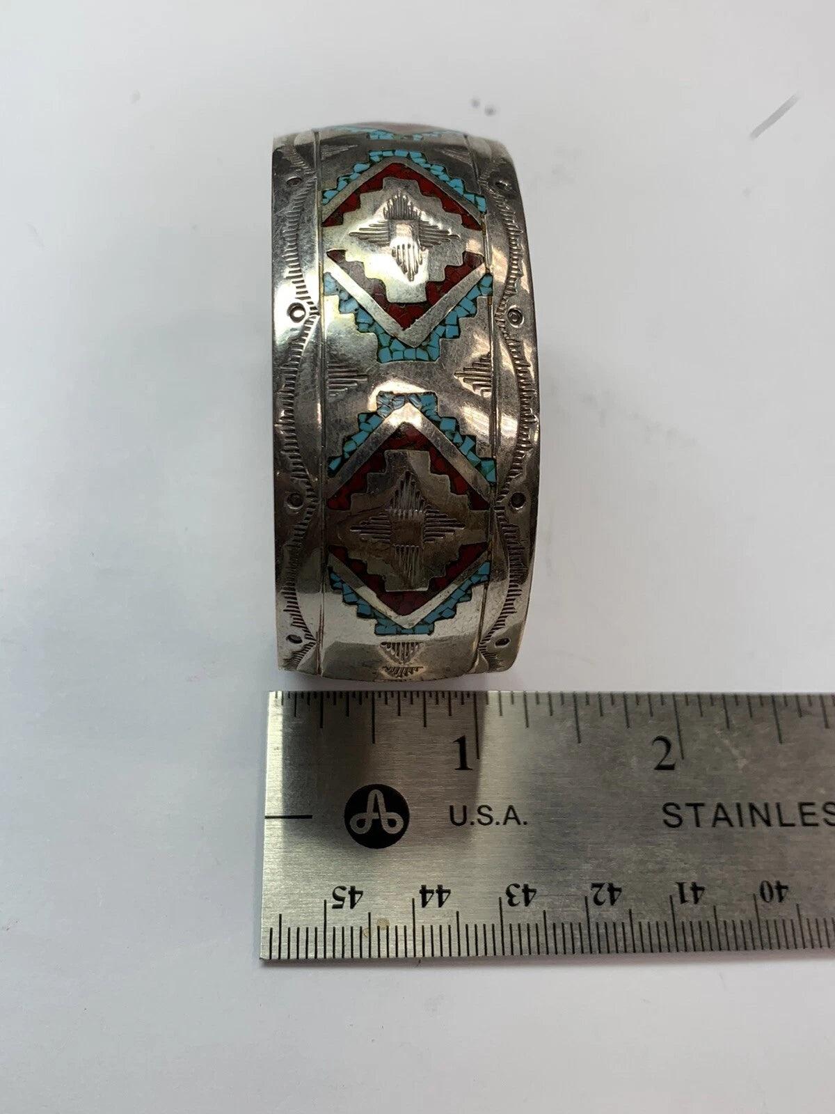 Puño vintage HB Henry Baca de plata de ley 925 Interior de 6