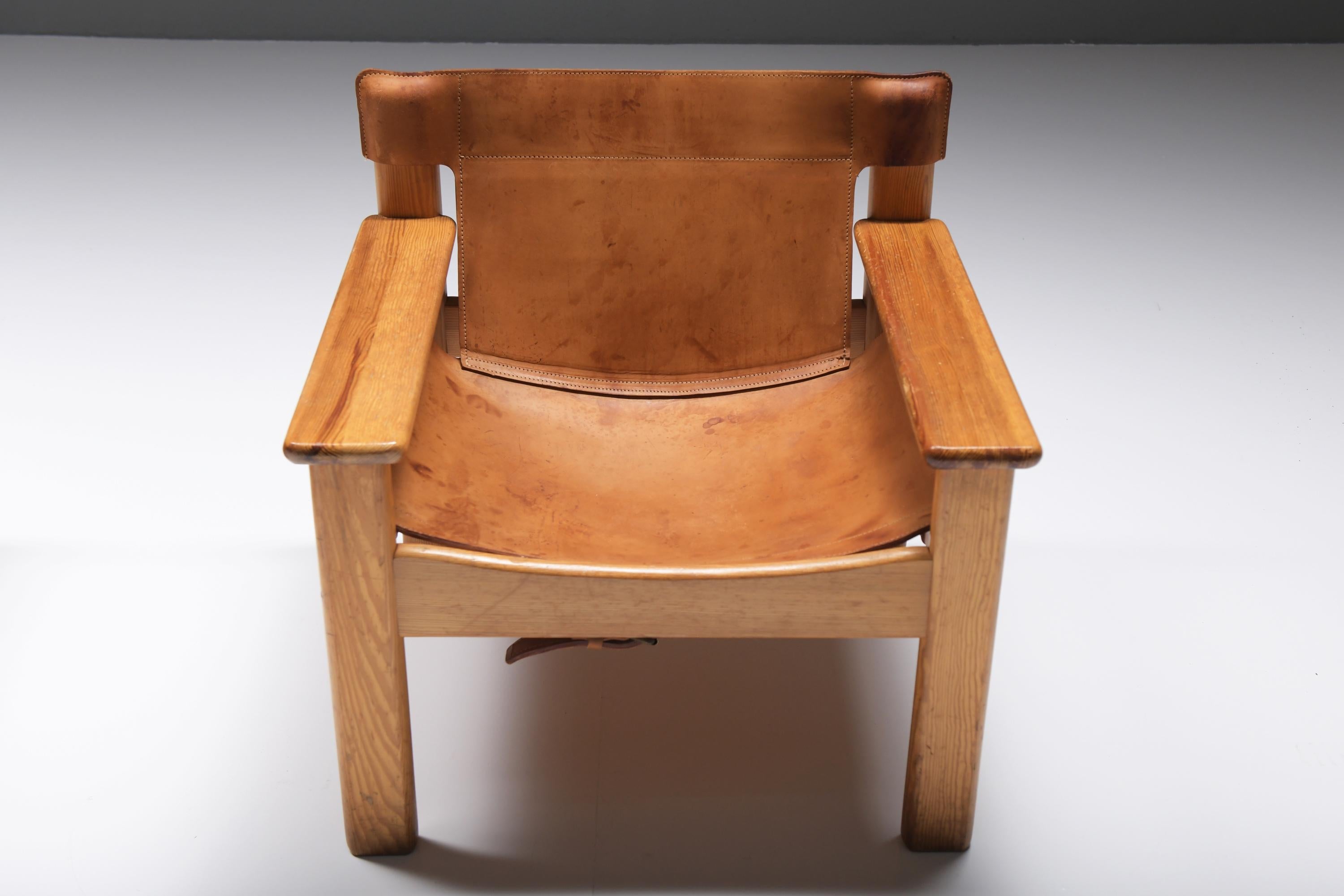 20th Century Vintage Natura chairs in patinated cognac leather by Karin Mobring for IKEA