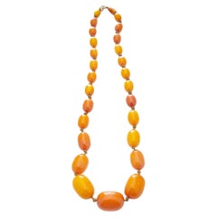 Retro Natural Baltic Amber bead necklace
