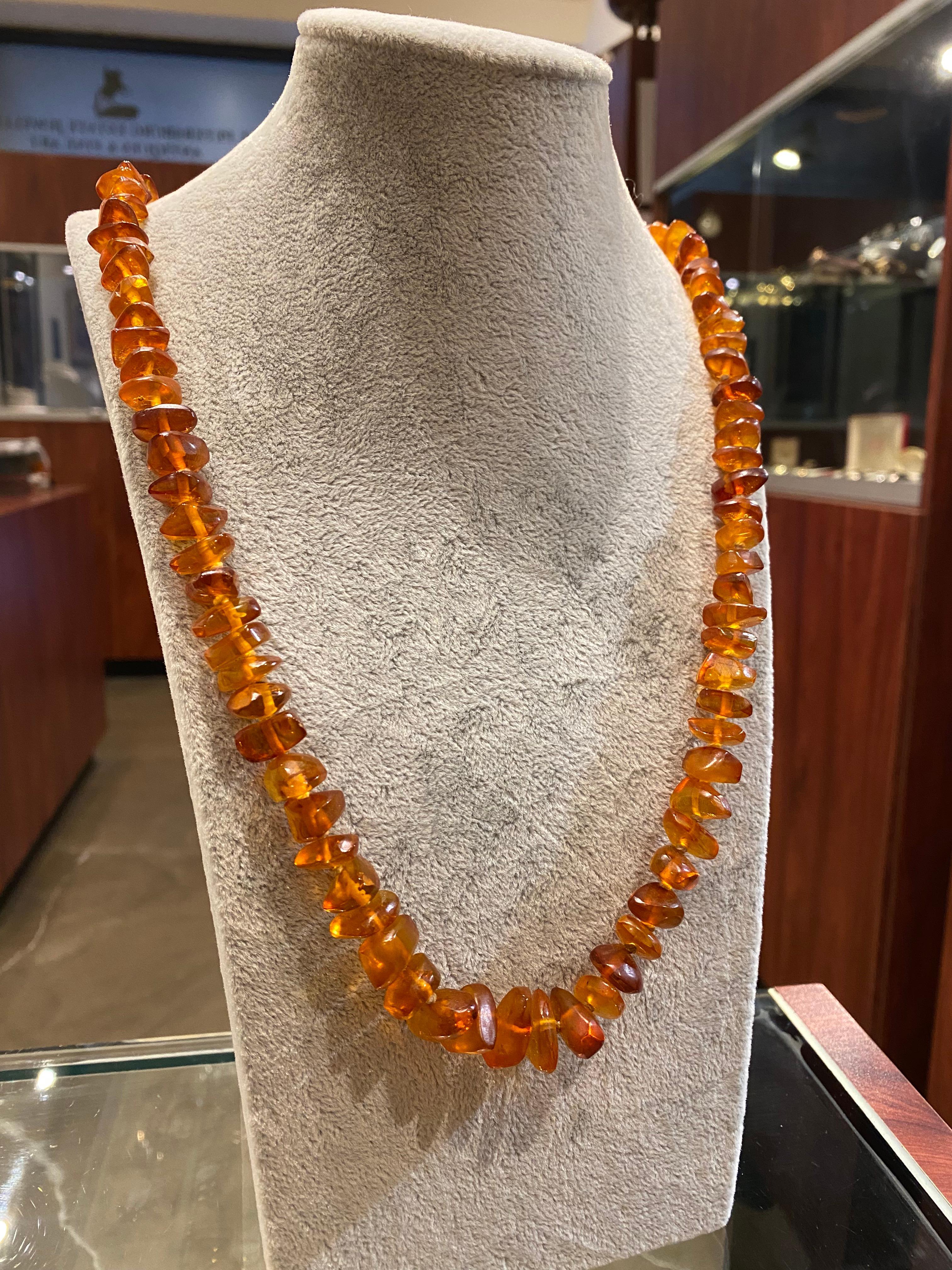 Vintage Natural Baltic Amber Necklace, 72cm (28