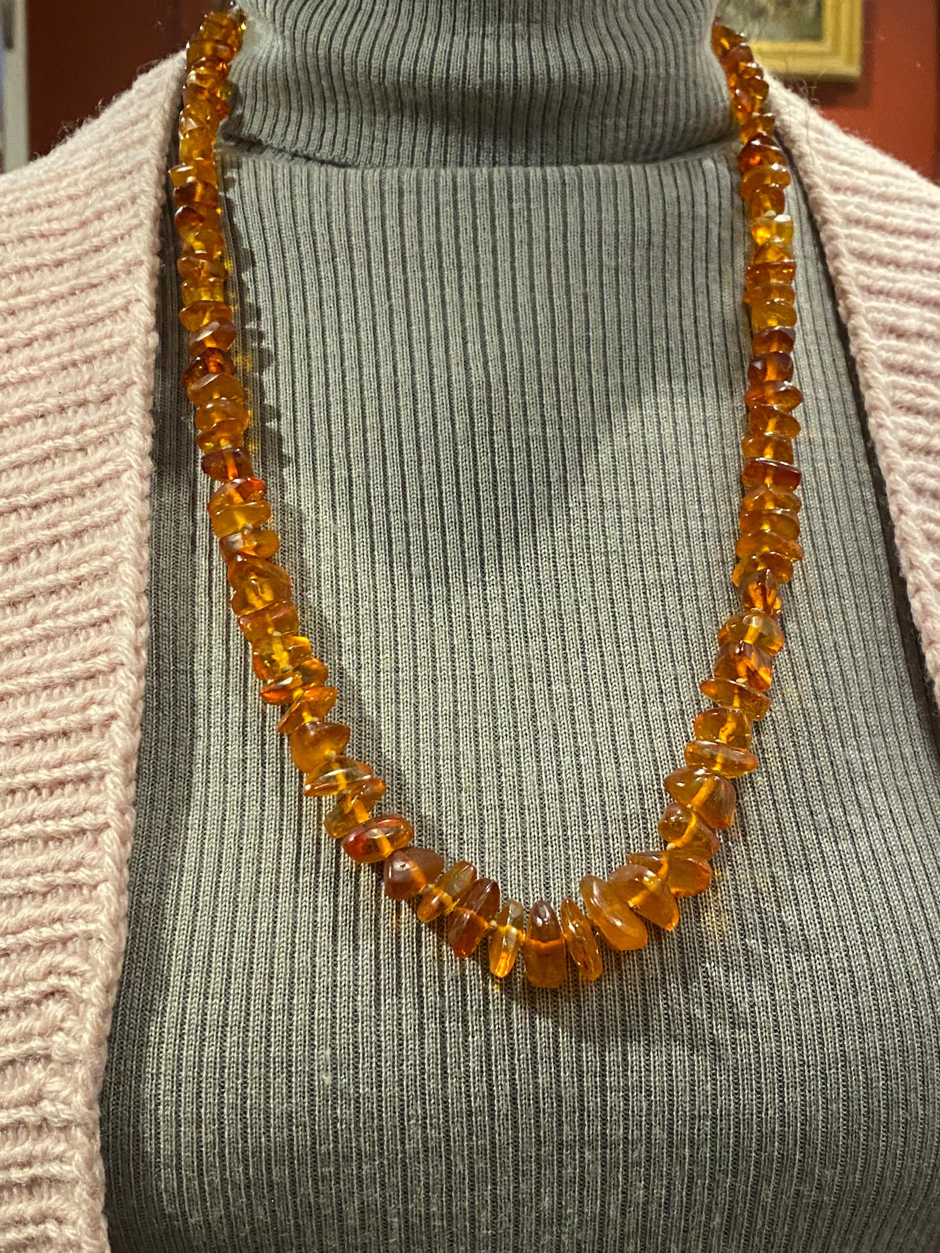 Vintage Natural Baltic Amber Necklace, 72cm (28