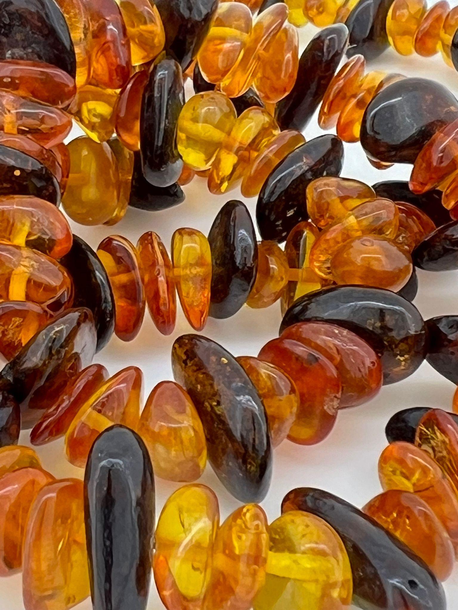 Rough Cut Vintage Natural Baltic Amber Necklace, 95cm (37
