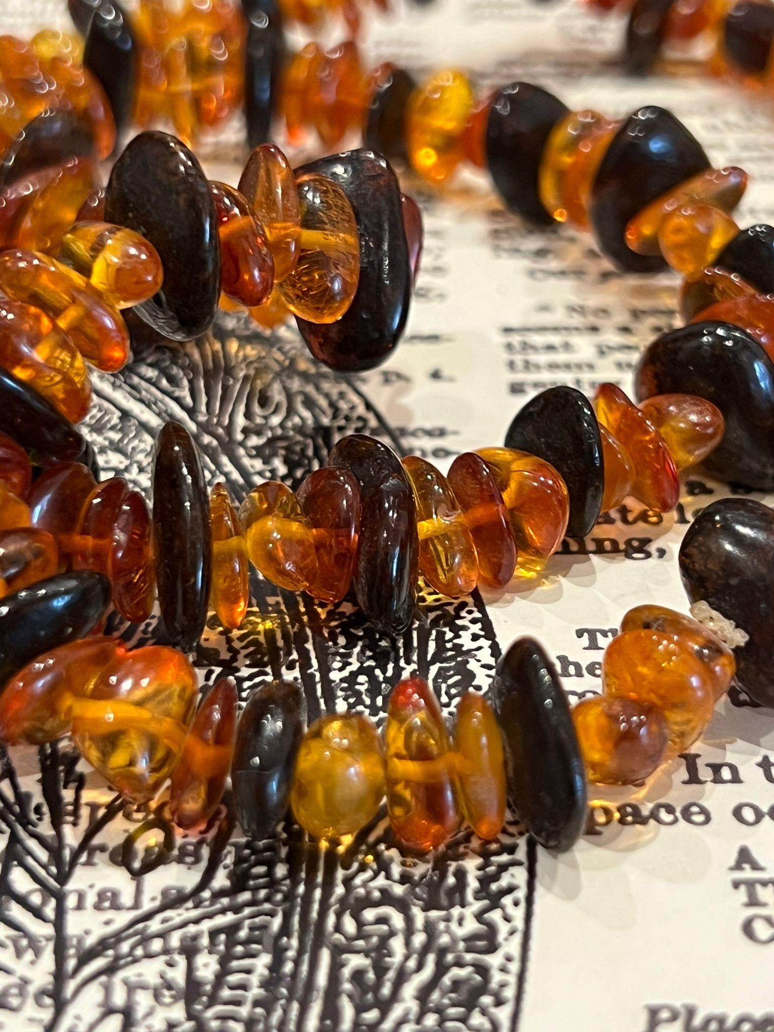 Vintage Natural Baltic Amber Necklace, 95cm (37
