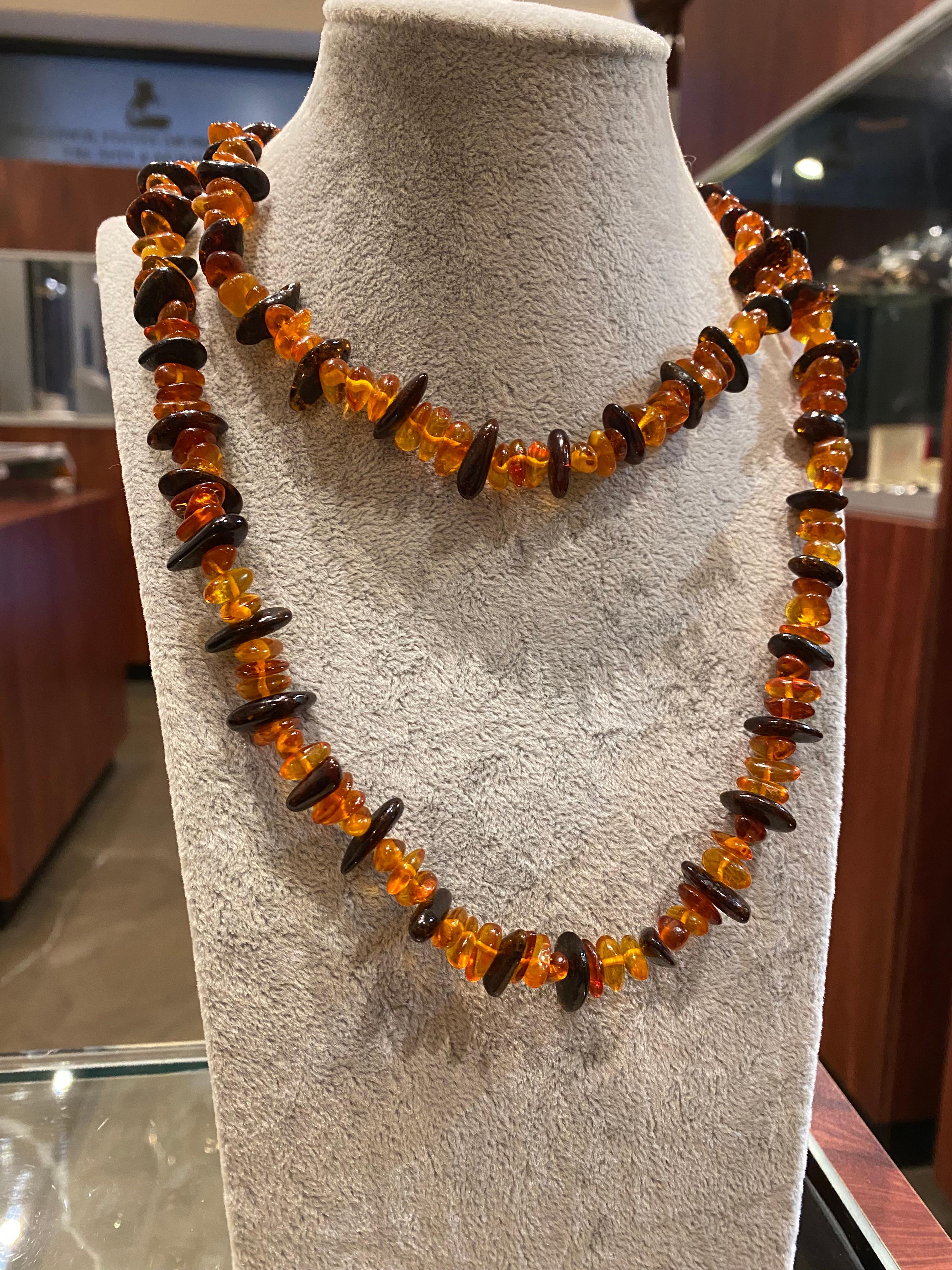 Women's Vintage Natural Baltic Amber Necklace, 95cm (37