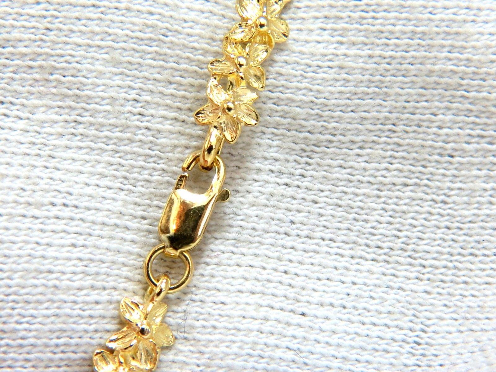 Women's or Men's Vintage Natural Coral Link Bracelet 14 Karat