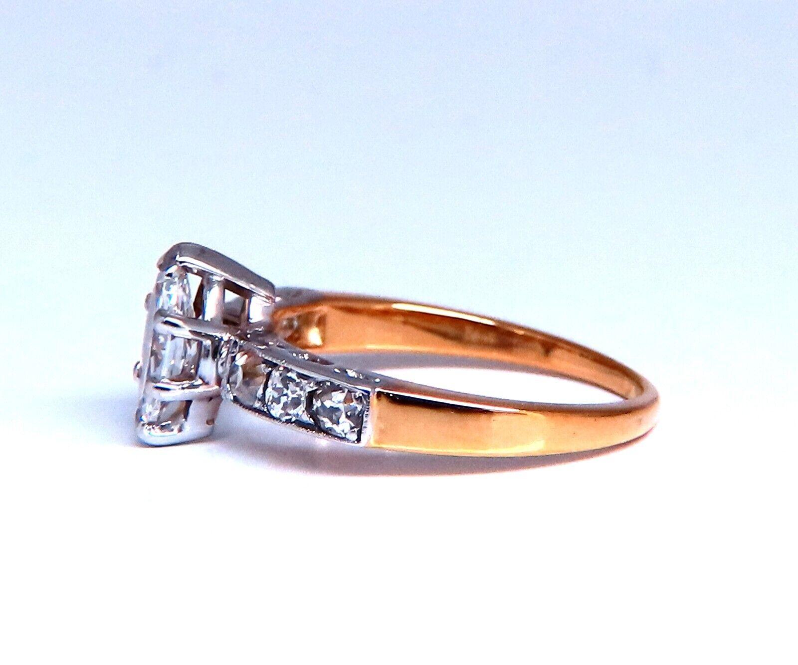 Vintage Natural Diamond Engagement ring 1ct 14kt Gold In New Condition For Sale In New York, NY