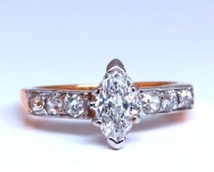 Vintage Verlobungsring mit natürlichem Diamant 1ct 14kt Gold