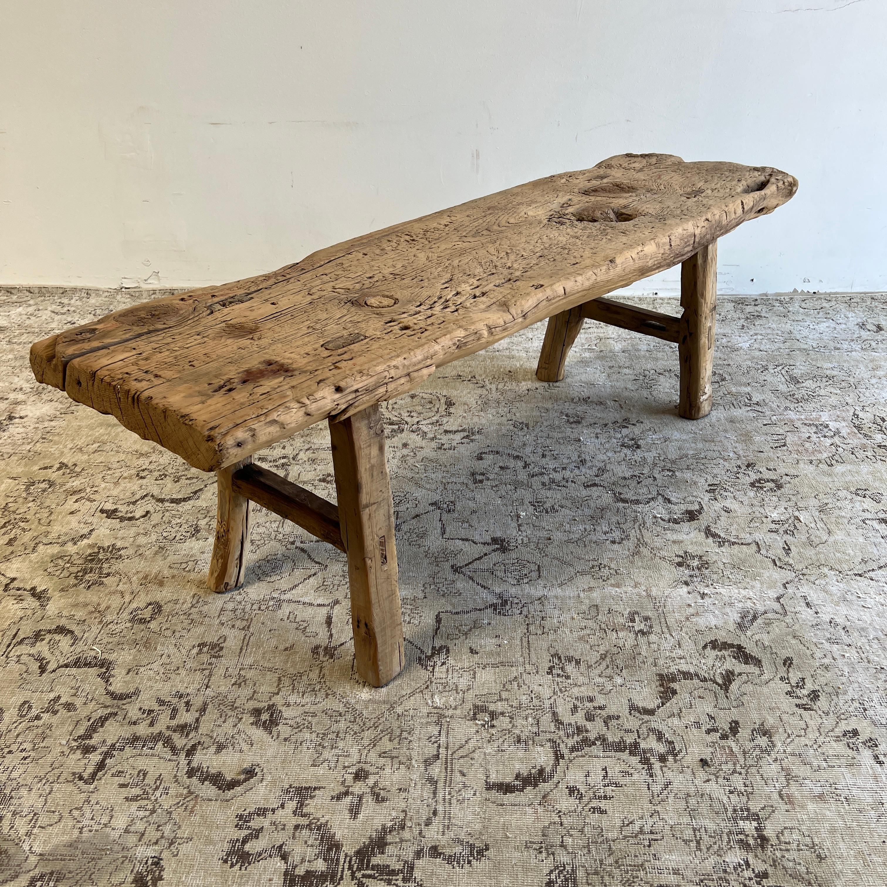 wood bench coffee table