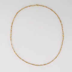 Vintage Natural Gold Nugget Necklace 14k 22 Karat Choker Length Estate Jewelry