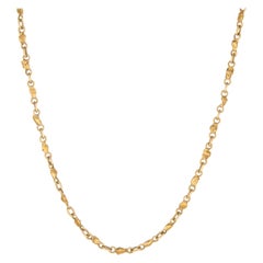 Vintage Natural Gold Nugget Necklace 14k 22 Karat Choker Length Estate Jewelry
