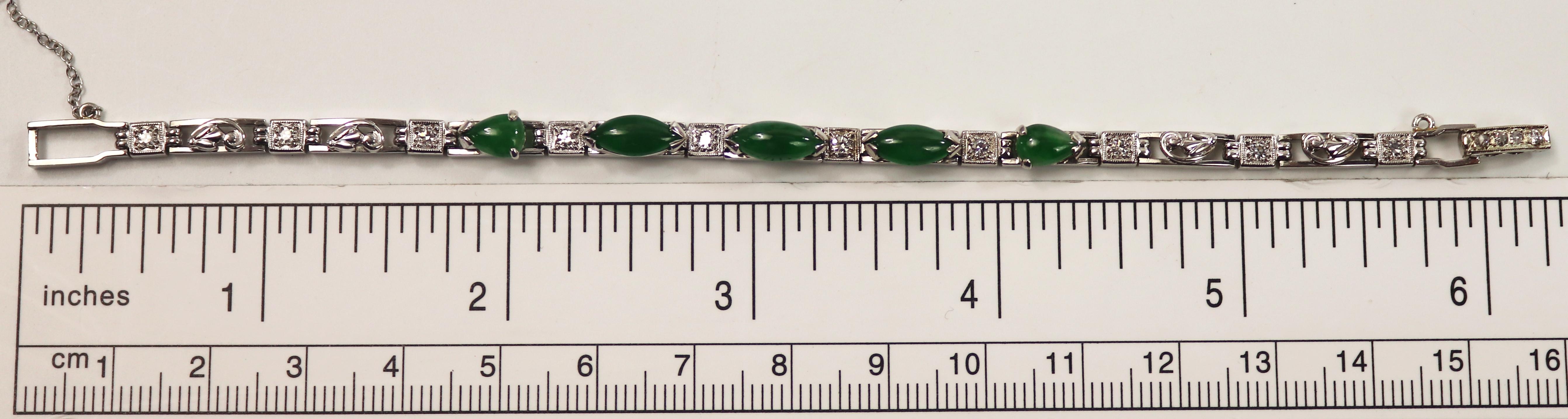 white gold jade bracelet