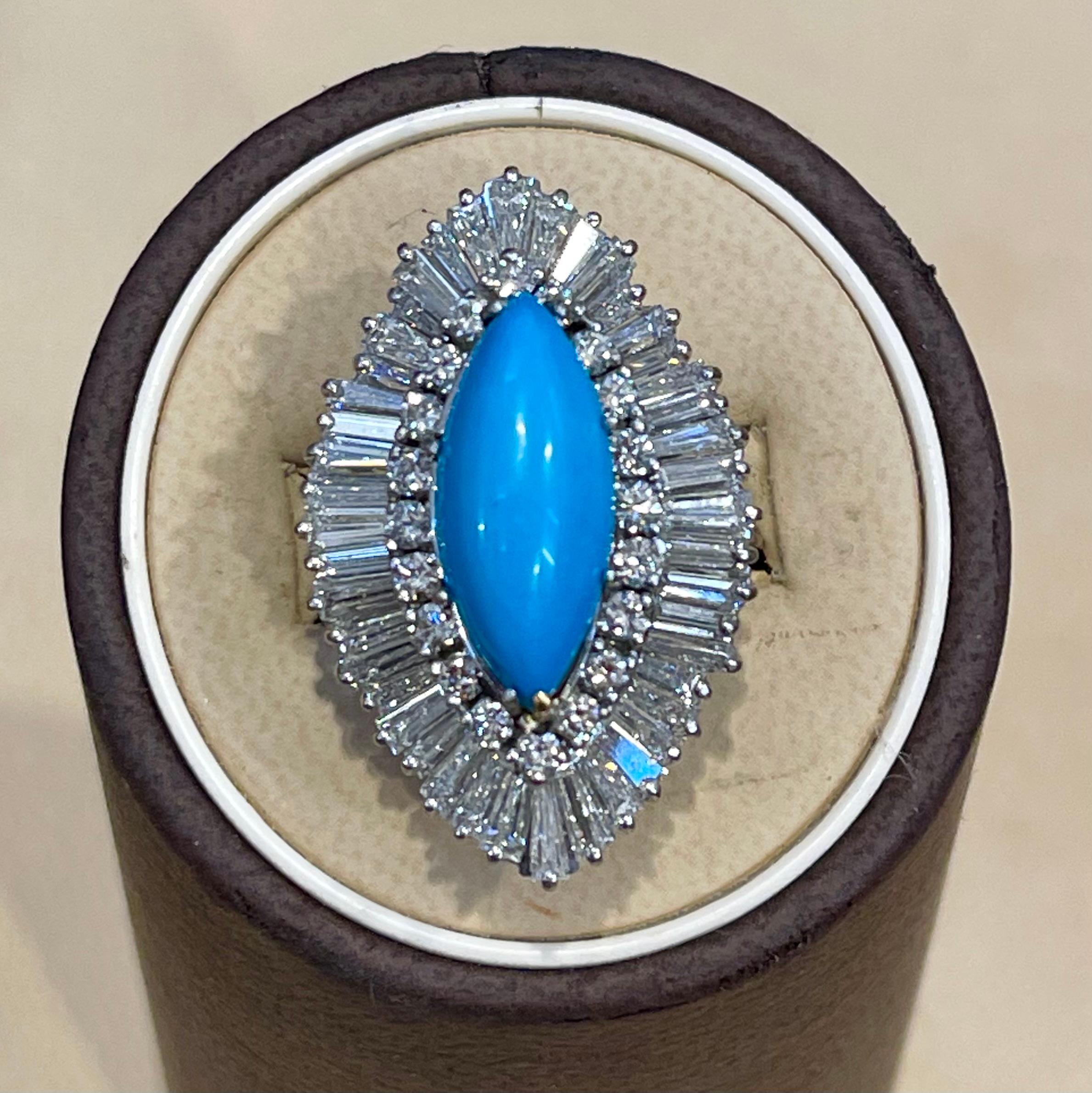 vintage sleeping beauty turquoise ring