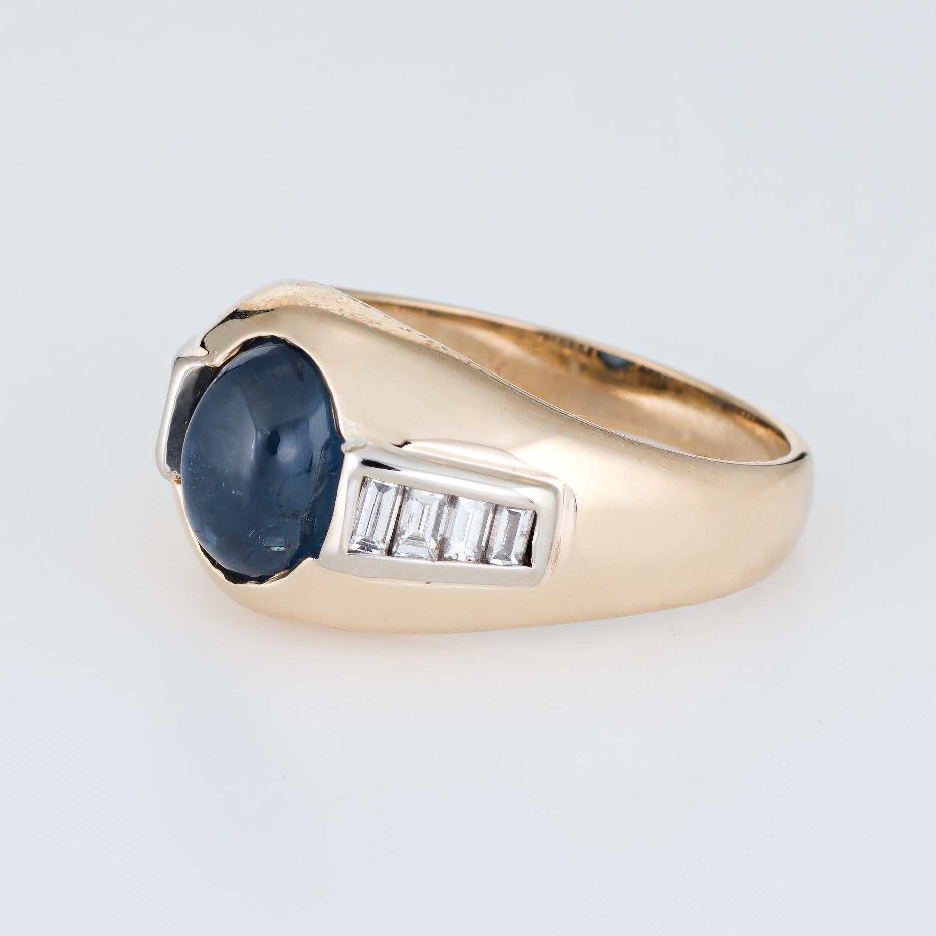 vintage mens sapphire ring