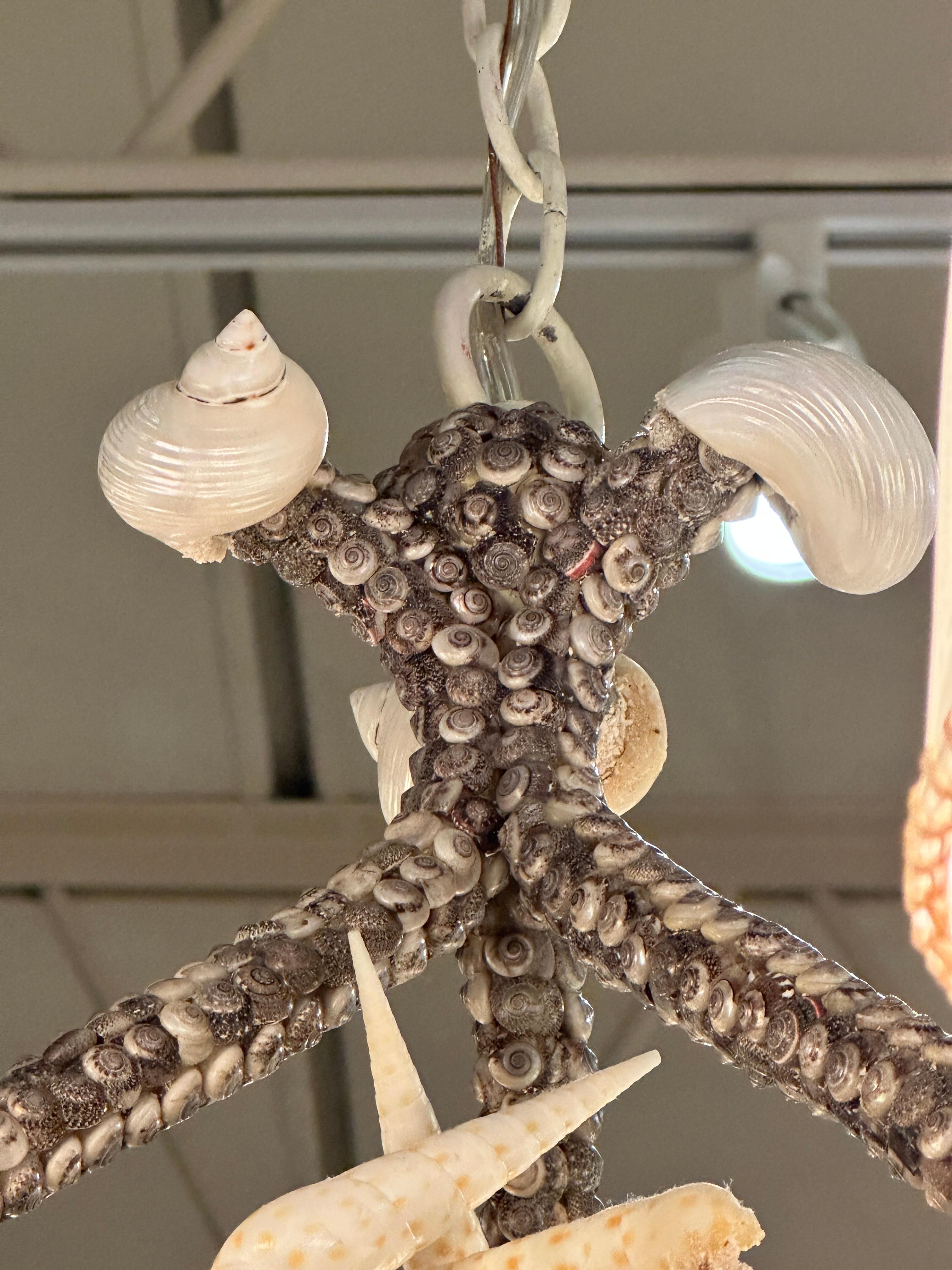 shell chandelier vintage