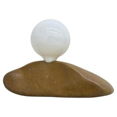 Vintage natural stone table lamp , 1970s