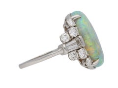 Vintage Opal and Diamond Cocktail Ring, American, circa 1950