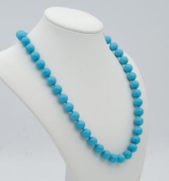 Vintage Natural Untreated Persian Turquoise Necklace