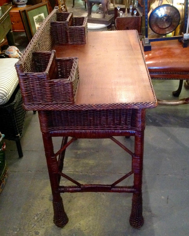 Vintage Natural Wicker Desk at 1stDibs antique wicker desk, vintage