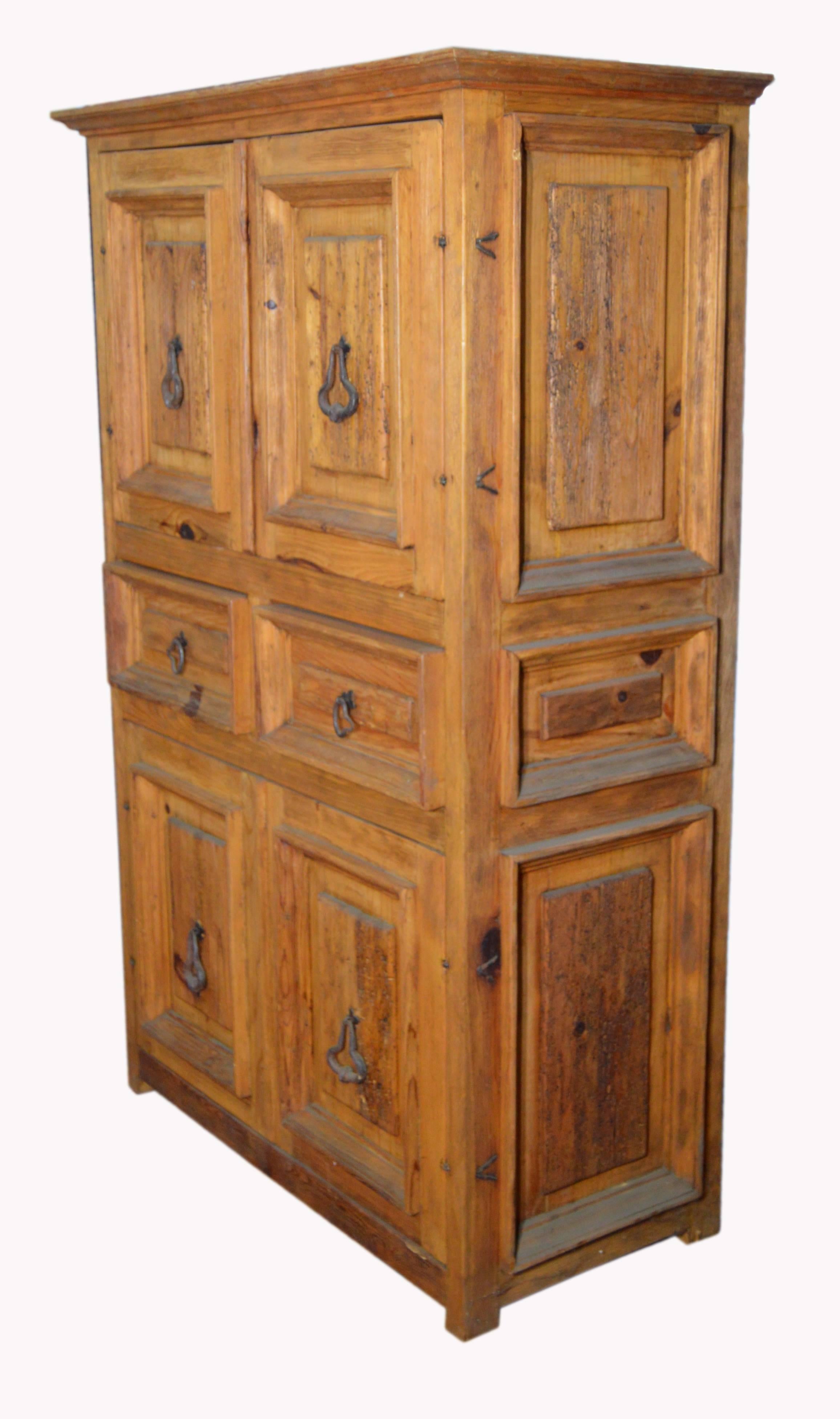 20th Century Vintage Natural Wood Indonesian Armoire For Sale