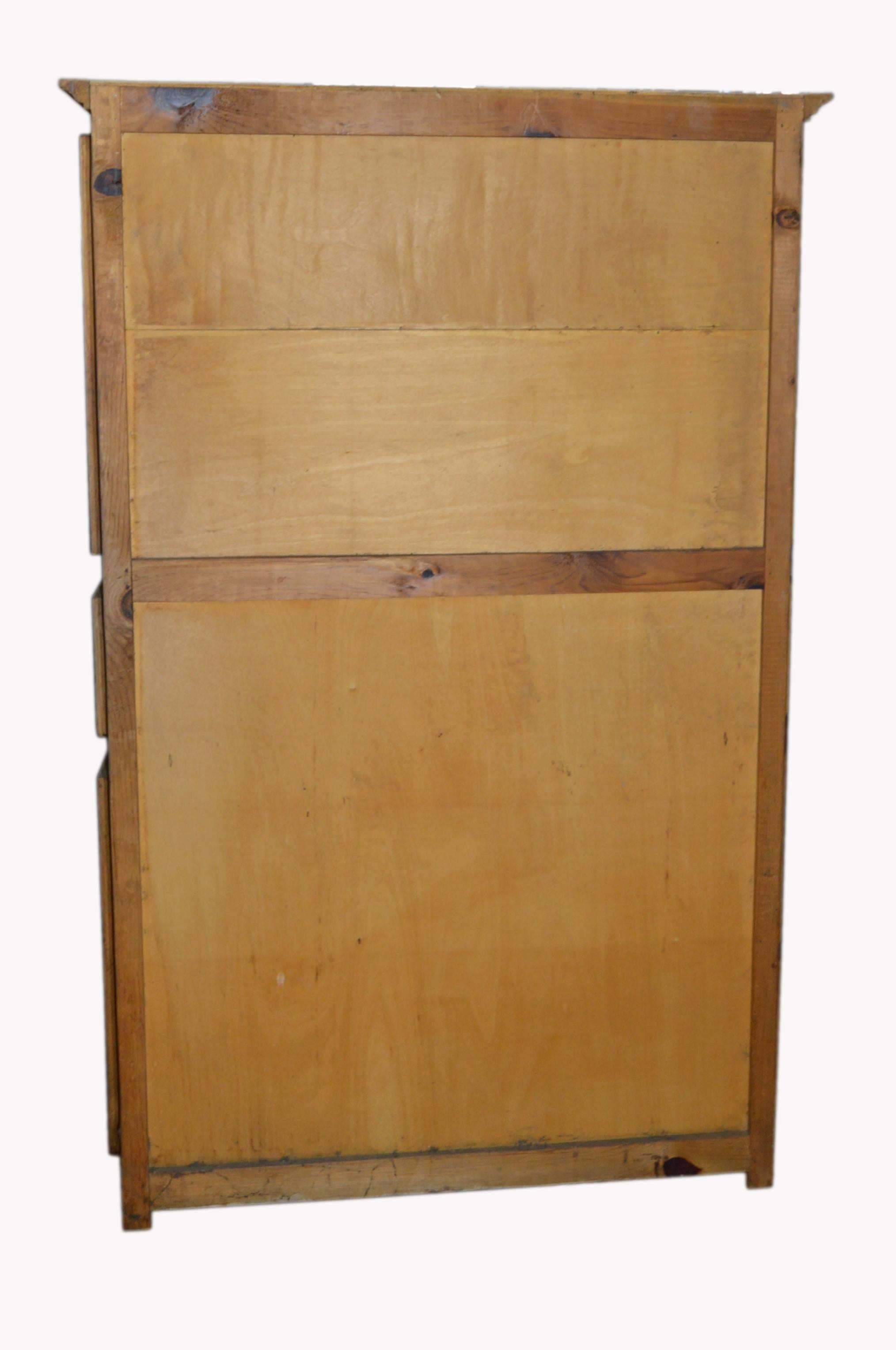 Vintage Natural Wood Indonesian Armoire For Sale 2