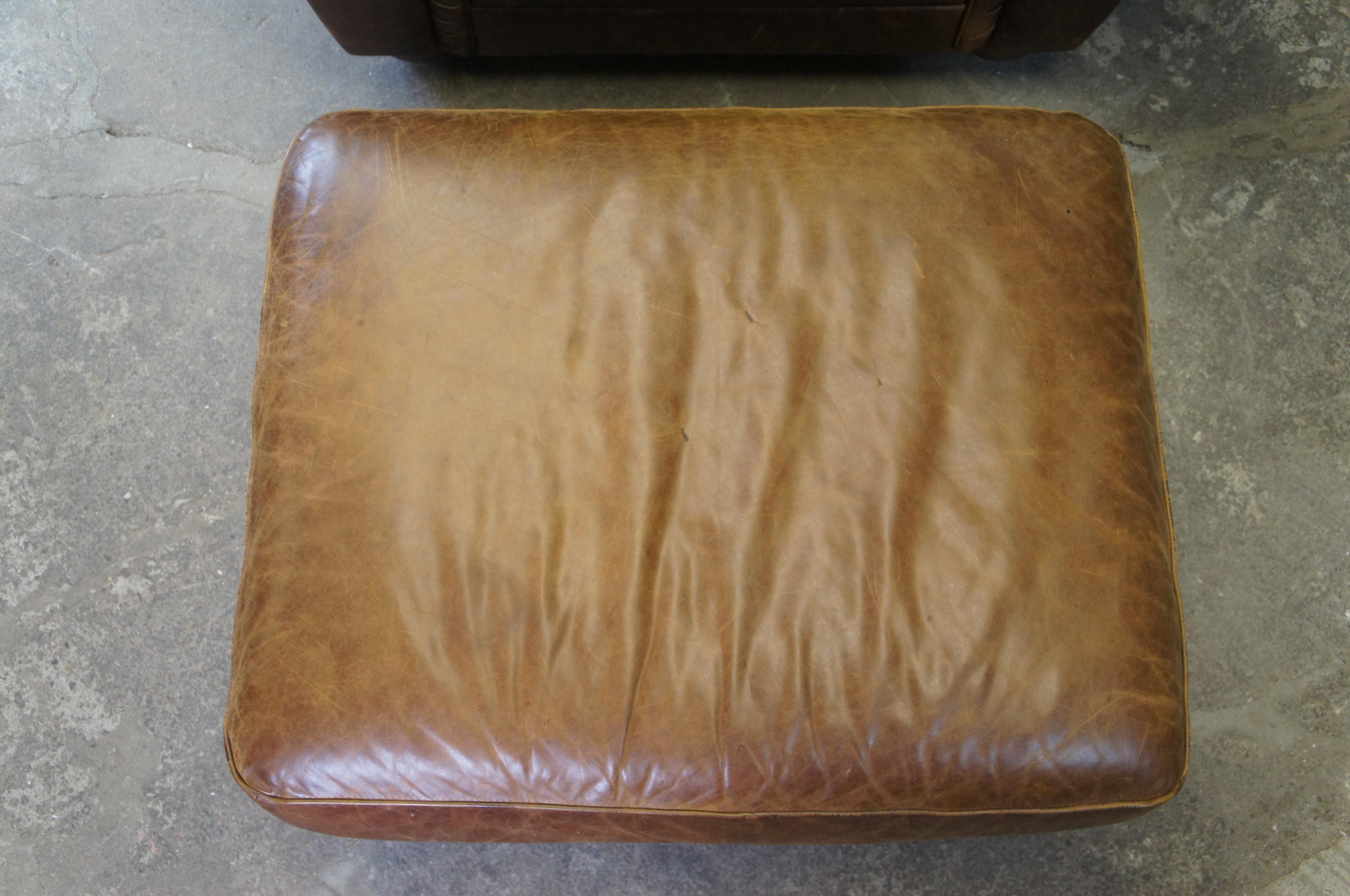 natuzzi leather chair and ottoman