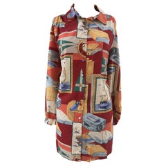 Vintage Nautica multicoloured silk shirt