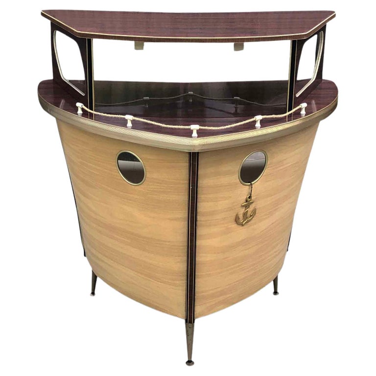 Vintage Nautical Boat Bar or Cocktail Bar For Sale at 1stDibs