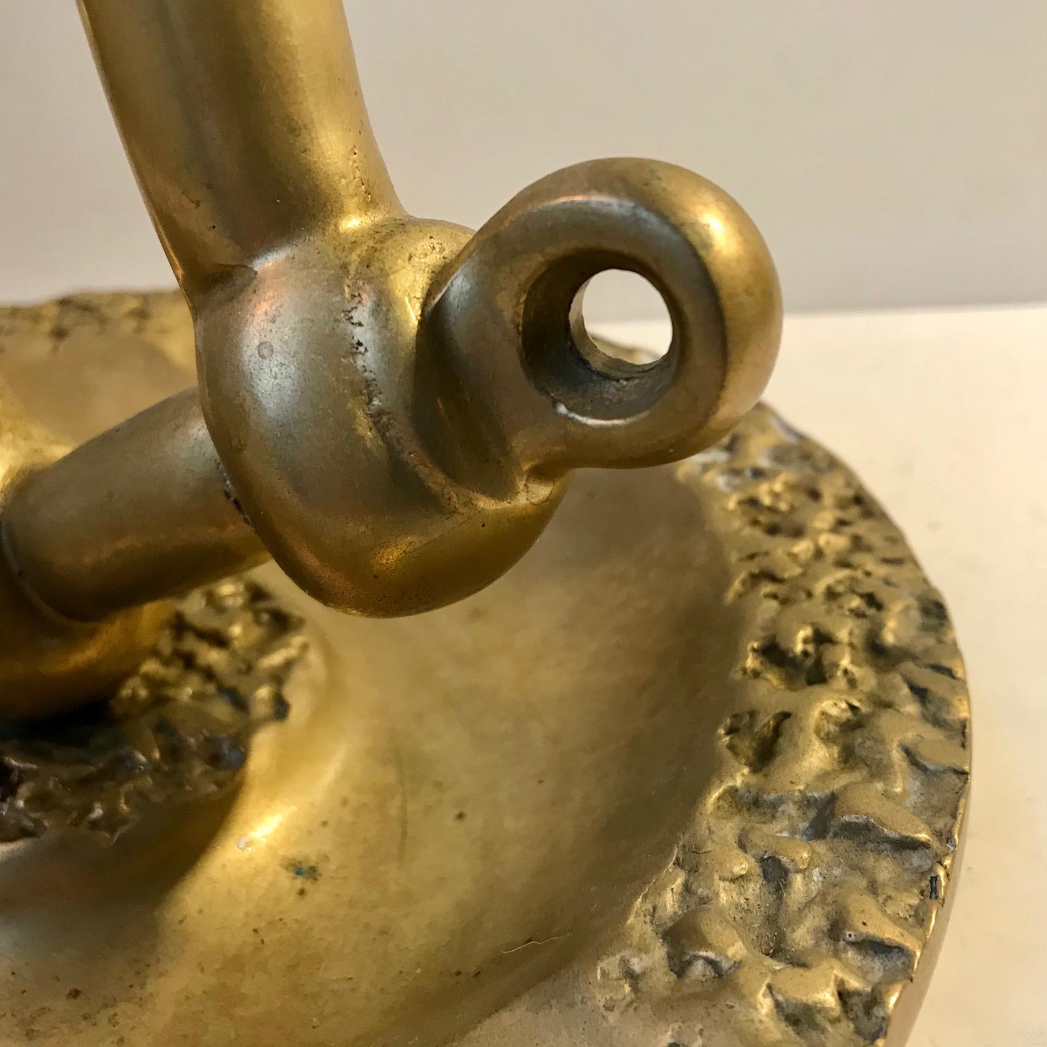 Nautisches Zigarren-Aschenbecher aus Bronze, skandinavisch, 1950er Jahre (Moderne der Mitte des Jahrhunderts) im Angebot