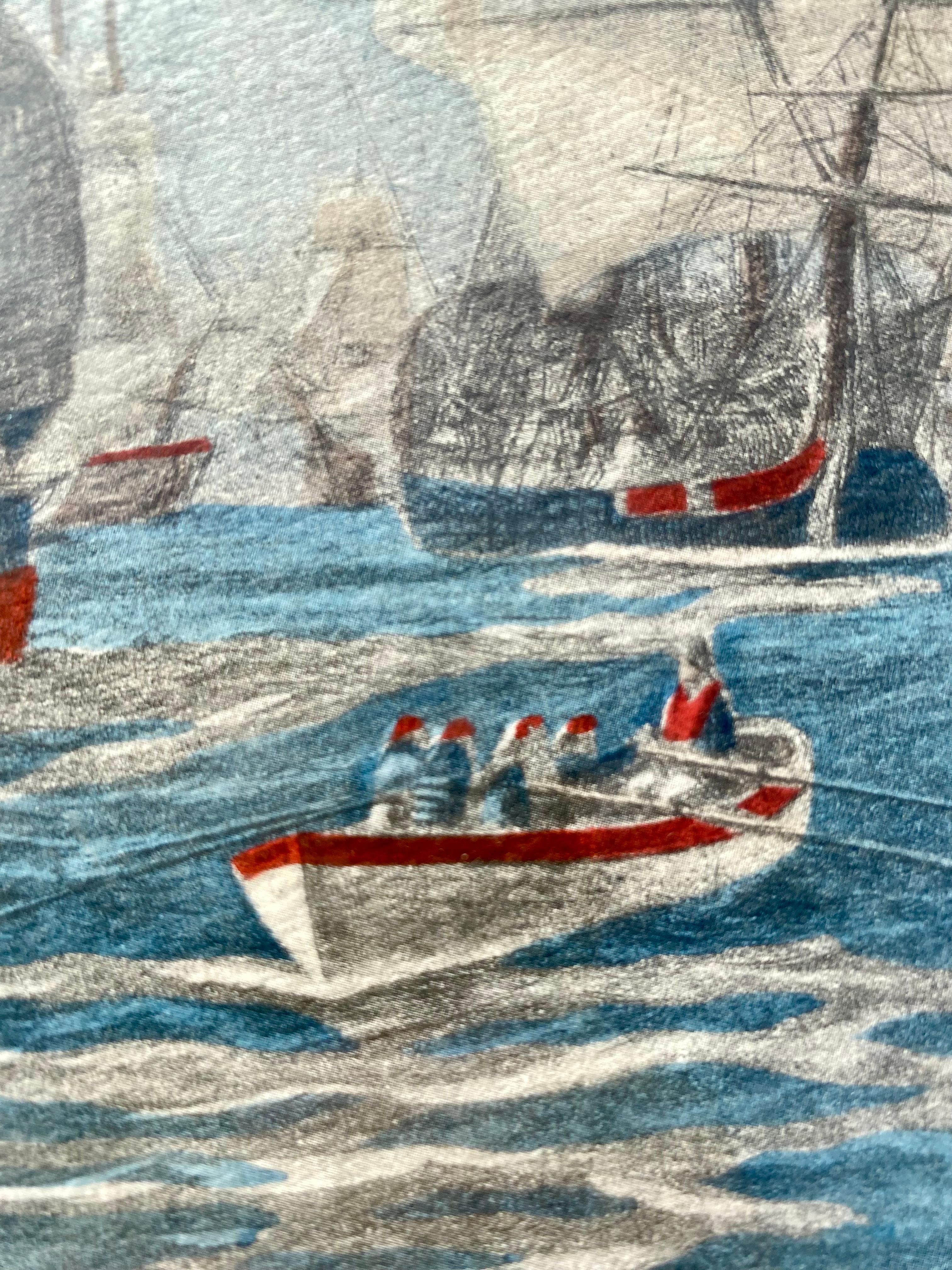 Nautisches Schiffsdruck der ersten Reise der „Siege“ im Vintage-Stil im Angebot 1