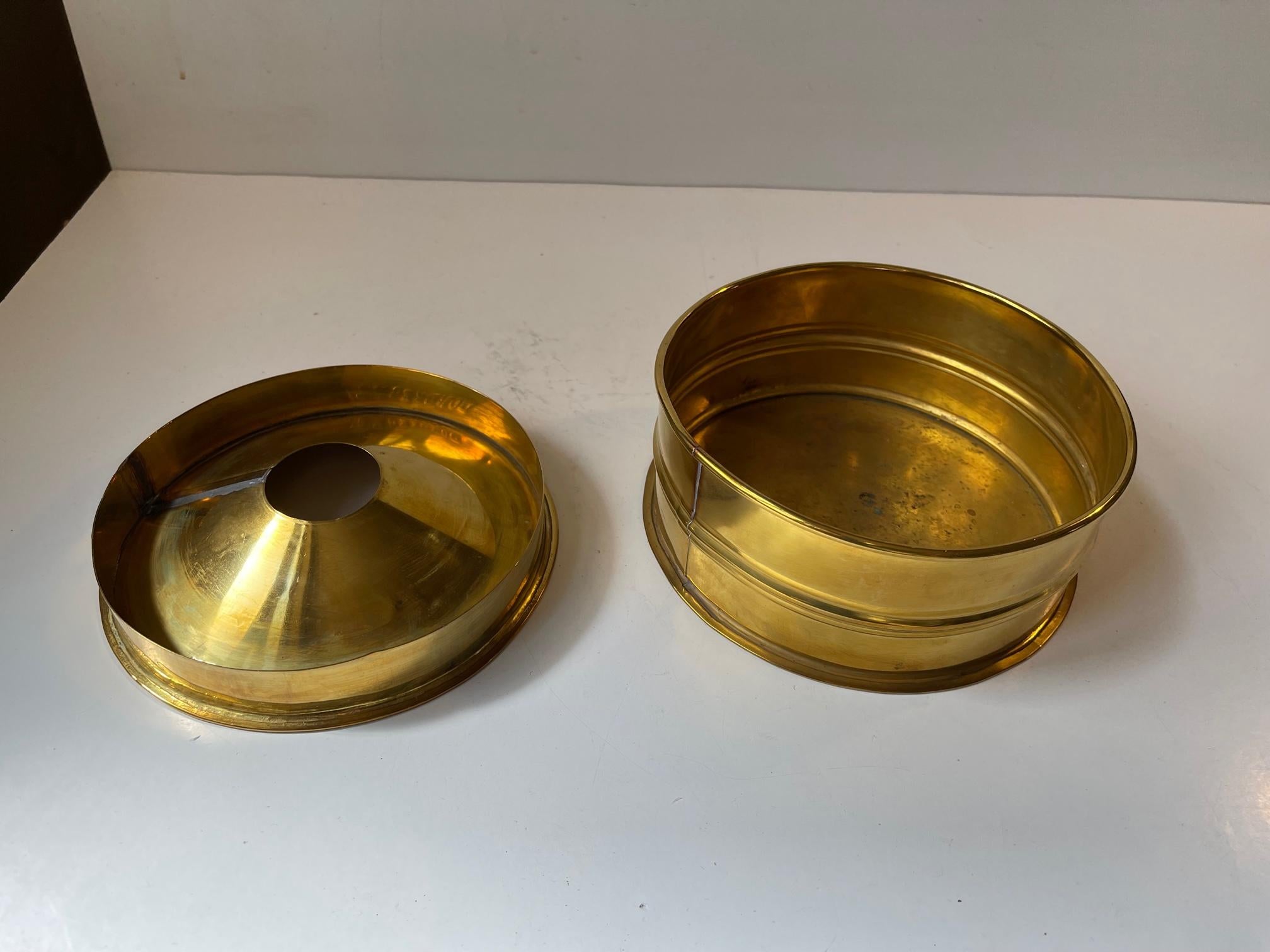 Late 20th Century Vintage Nautical Outdoor Ashtray in Brass by Asta Amsterdam