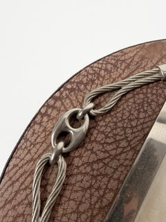 Vintage Nautical Picture Frame in the Style of Gucci / Marine Chains & Leather