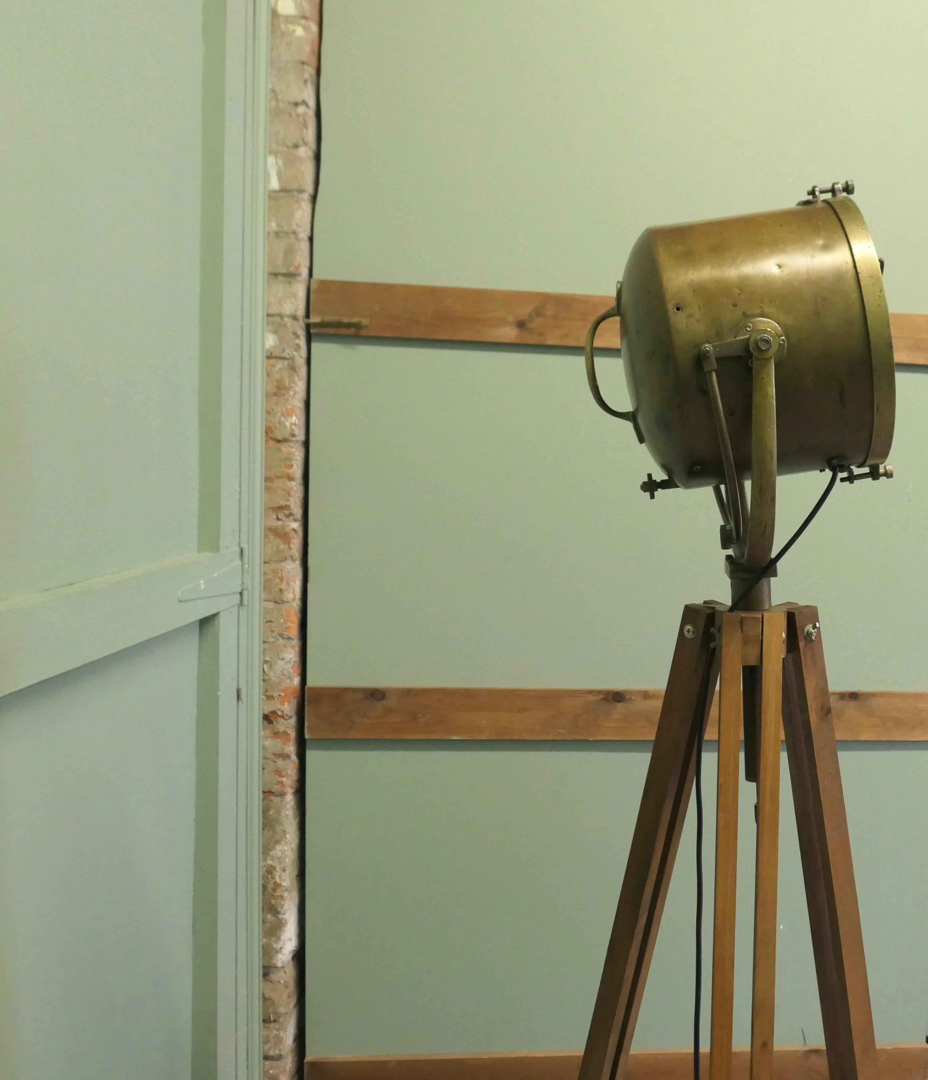 Steampunk Vintage Nautical Search Lights or Floor lamp The Lamp is Large For Sale