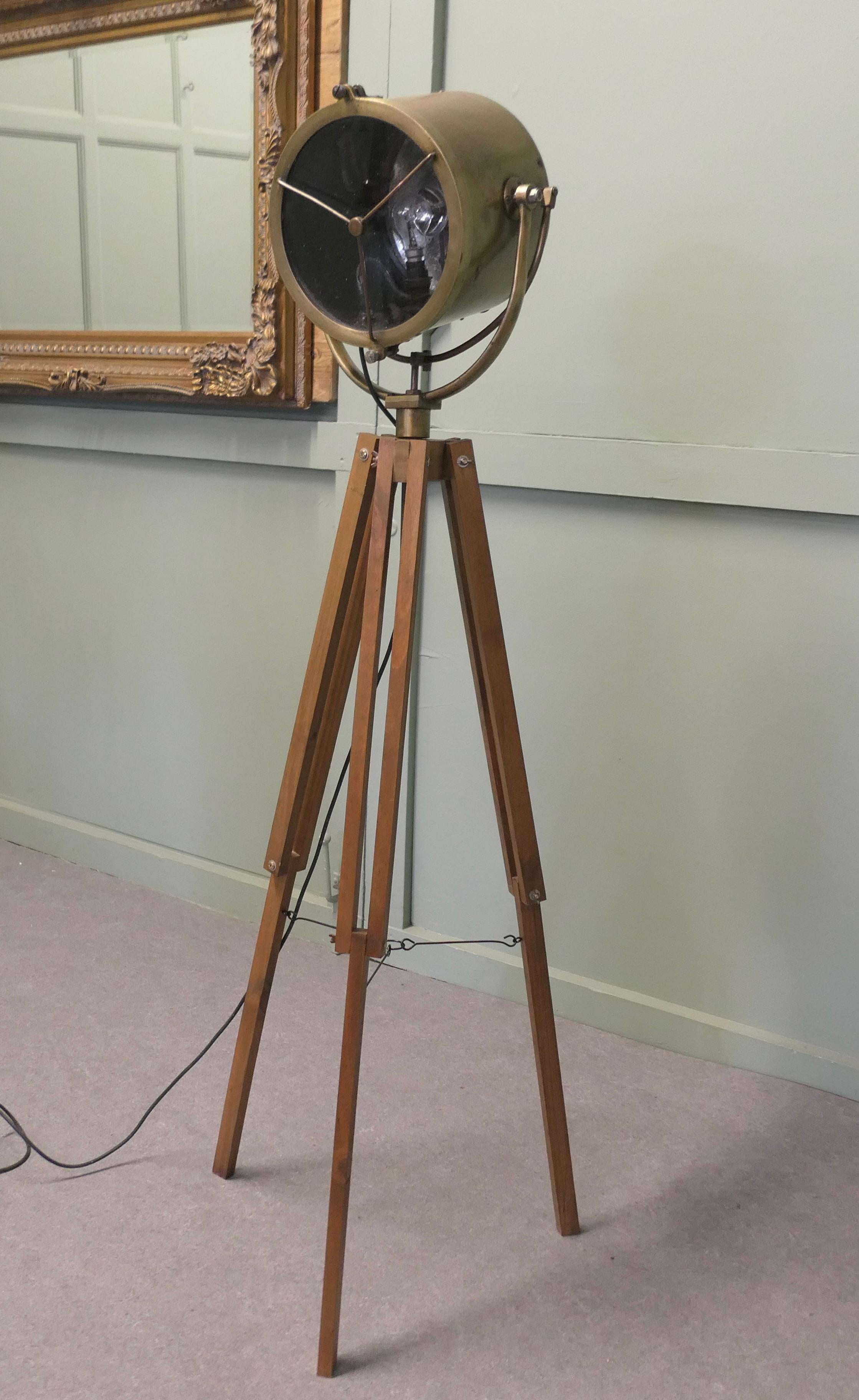 Vintage Nautical Search Lights or Floor lamp The Lamp is Large For Sale 1