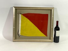 Vintage Nautical Signal Flag in Frame