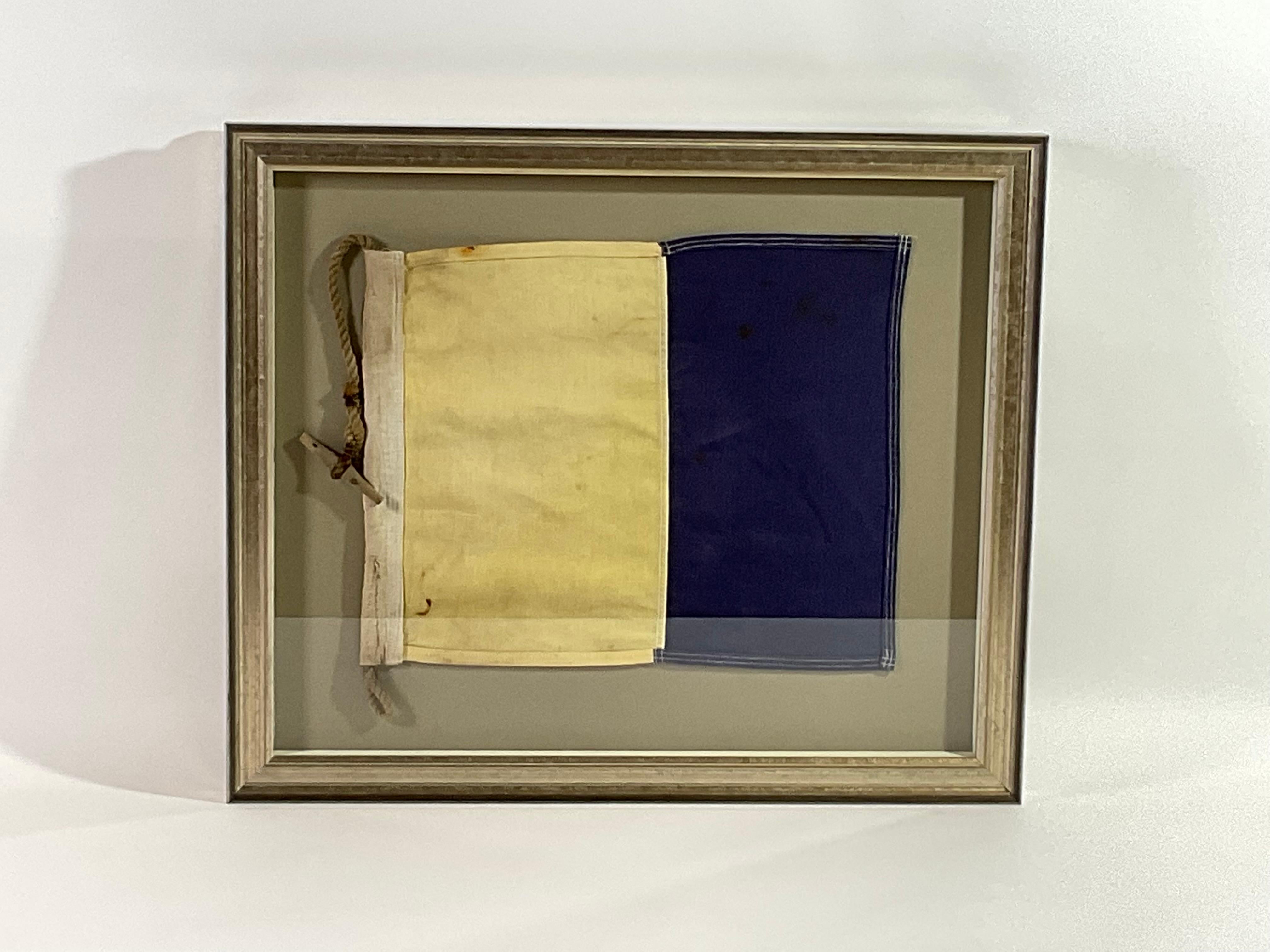 North American Vintage Nautical Signal Flag in Frame