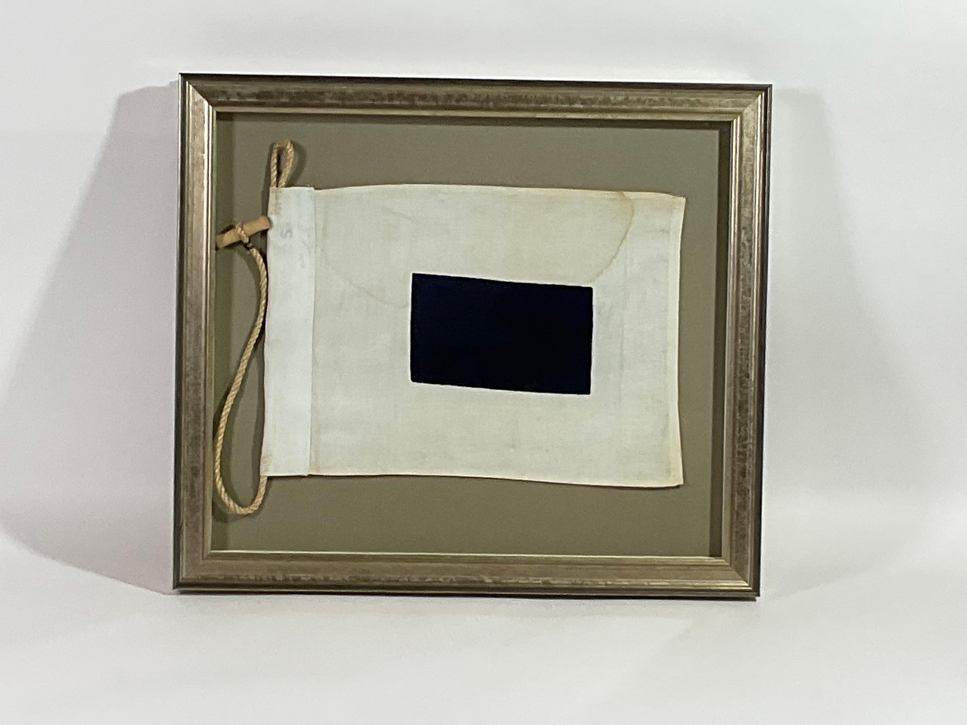 North American Vintage Nautical Signal Flag in Frame