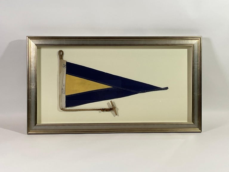 Vintage Nautical Signal Flag in Frame For Sale at 1stDibs