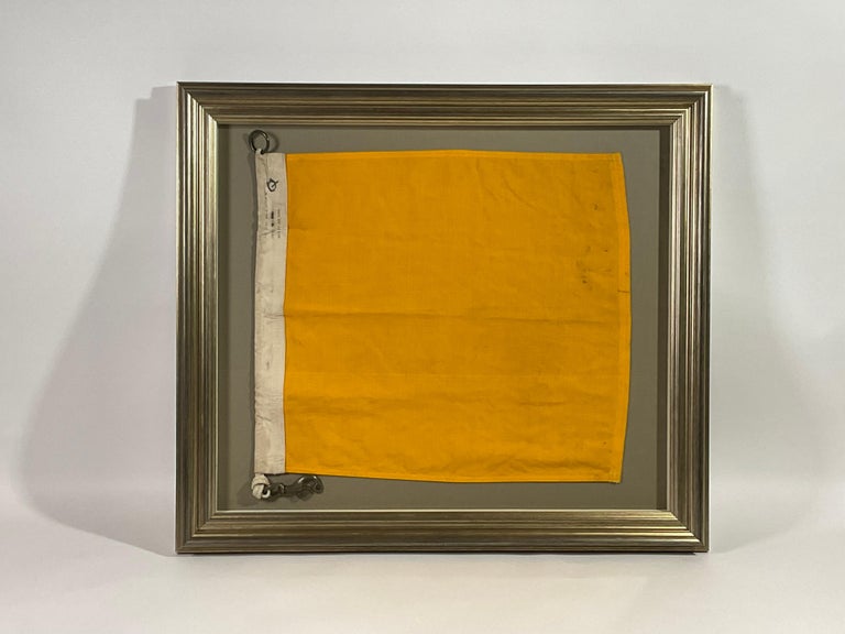 Vintage Nautical Signal Flag in Frame For Sale at 1stDibs