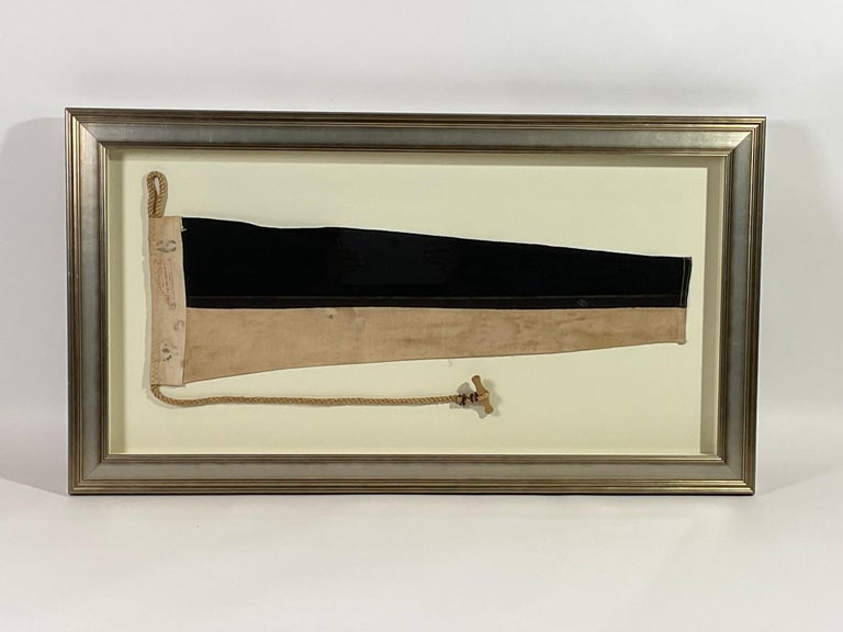 Vintage Nautical Signal Flag in Frame For Sale at 1stDibs