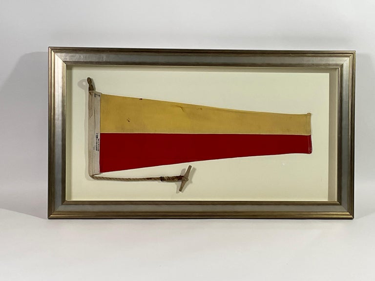 Vintage Nautical Signal Flag in Frame For Sale at 1stDibs