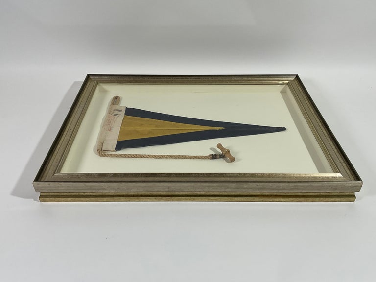 Vintage Nautical Signal Flag in Frame For Sale at 1stDibs