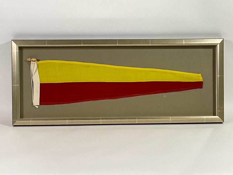Vintage Nautical Signal Flag in Frame For Sale at 1stDibs