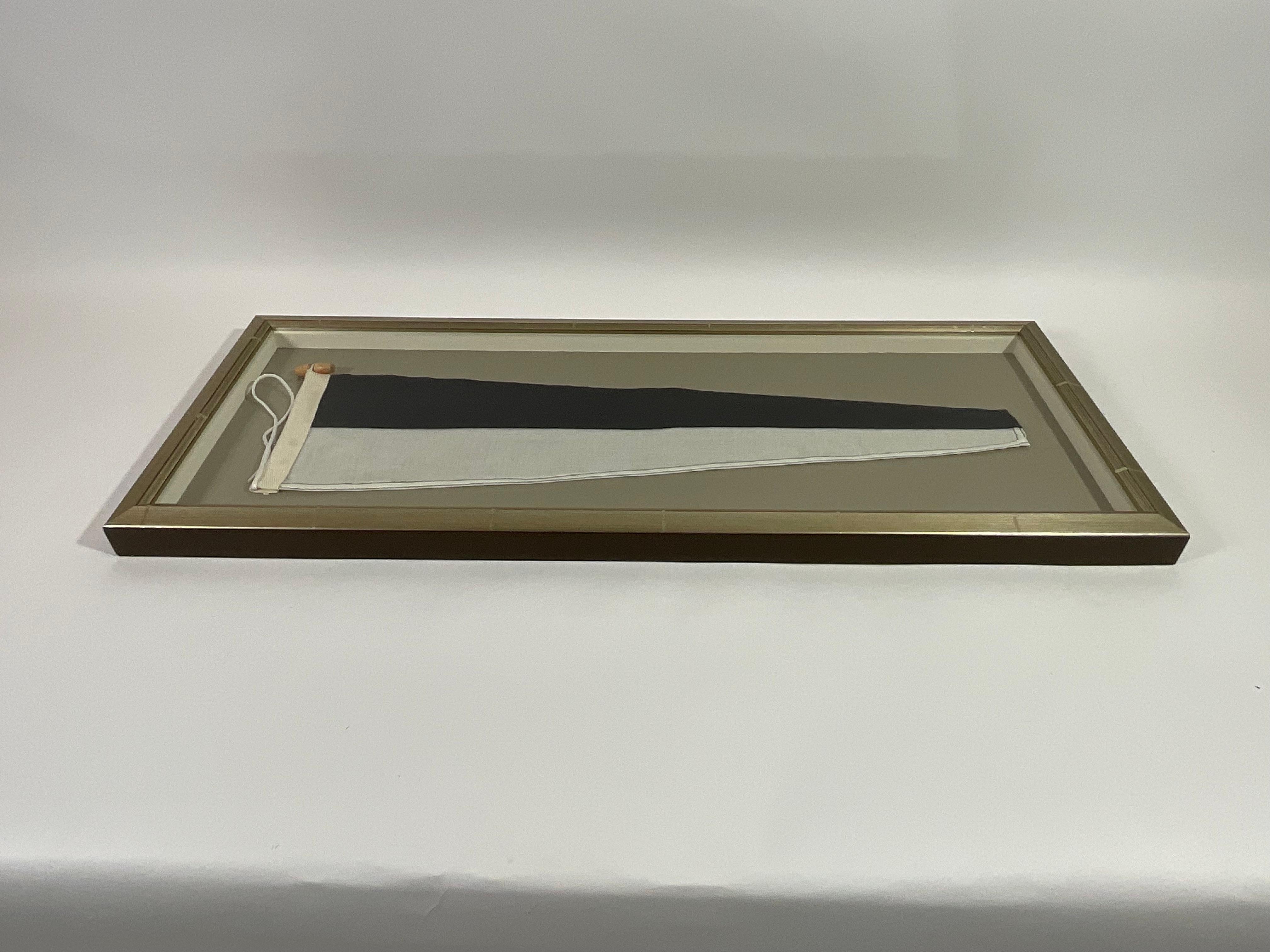 Mid-20th Century Vintage Nautical Signal Flag in Frame For Sale