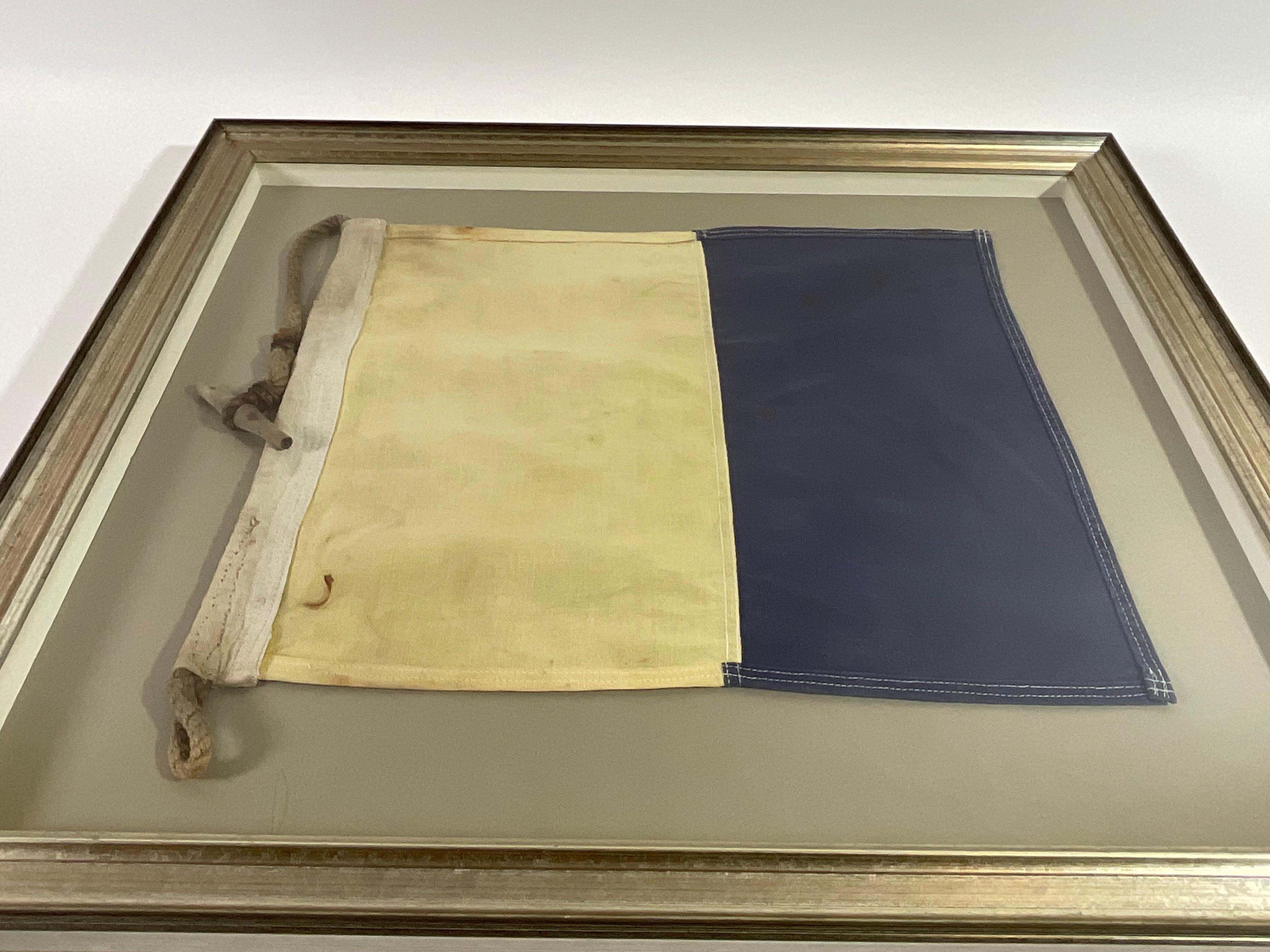 Vintage Nautical Signal Flag in Frame 1