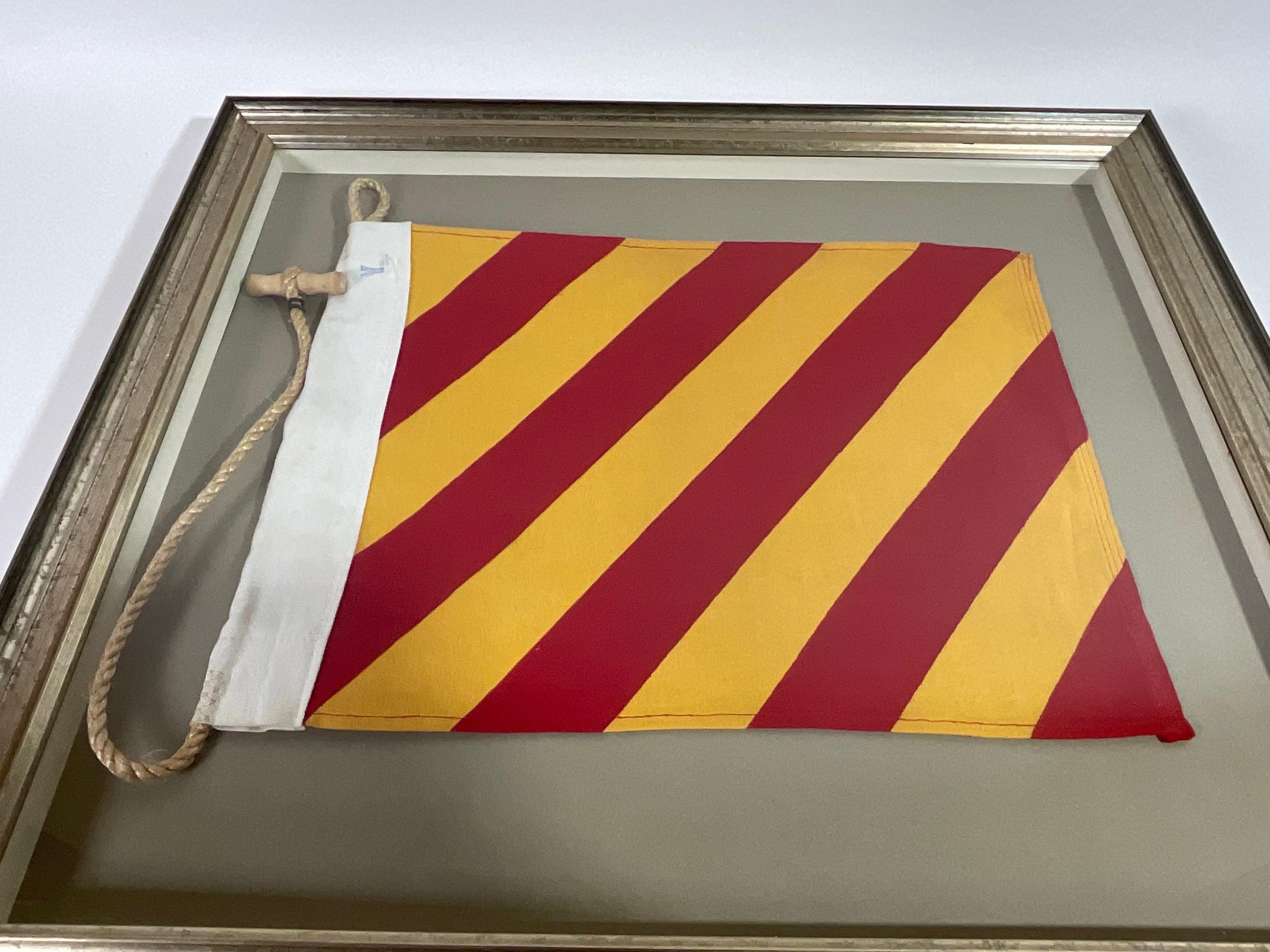 Vintage Nautical Signal Flag in Frame 1