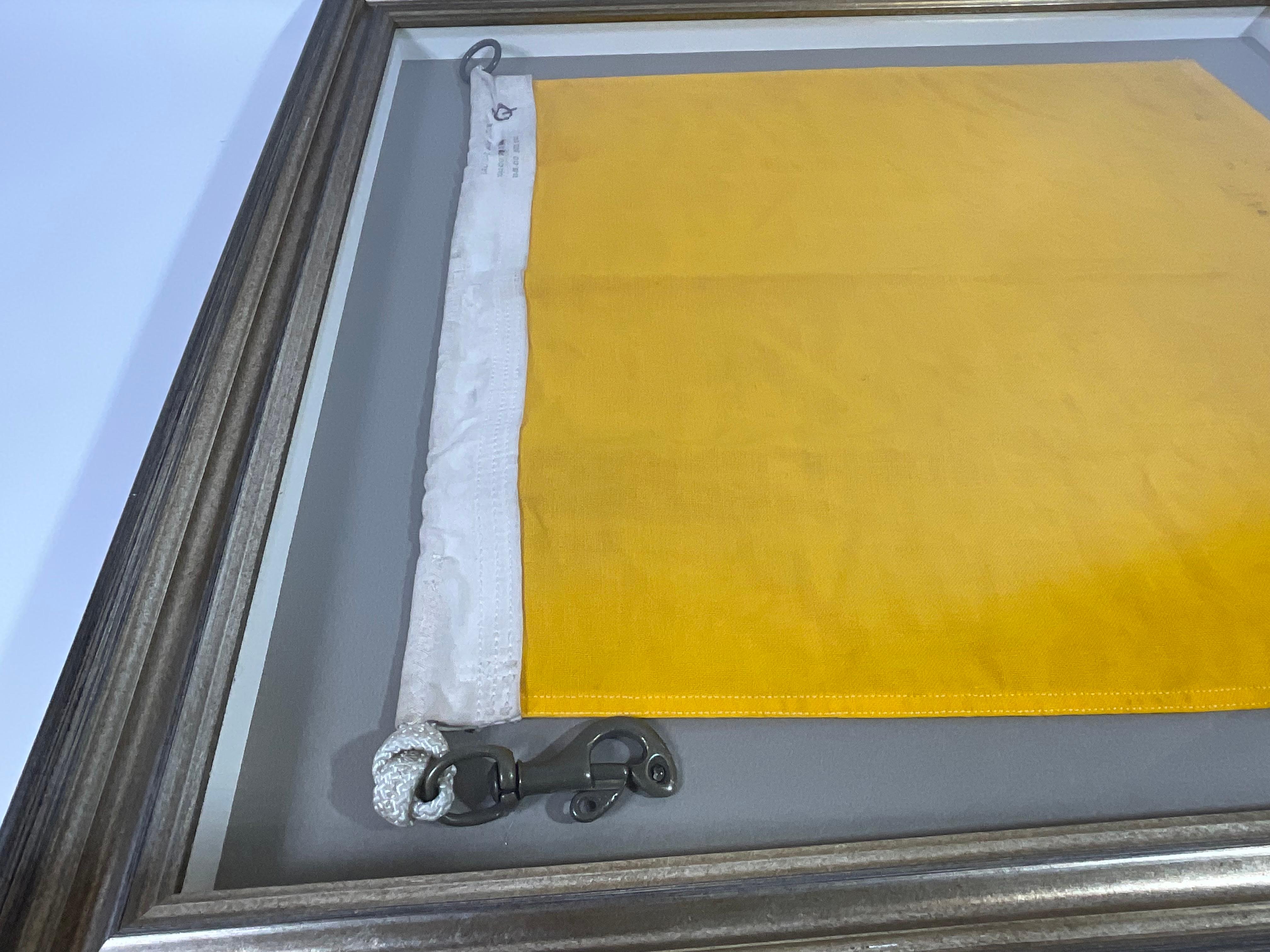 Vintage Nautical Signal Flag in Frame For Sale 2