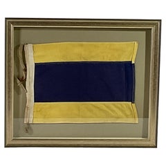 Vintage Nautical Signal Flag in Frame