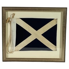 Retro Nautical Signal Flag in Frame